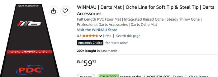 Darts Setup [oche, light, surround]