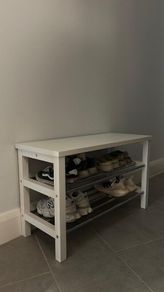 Bench with shoe storage