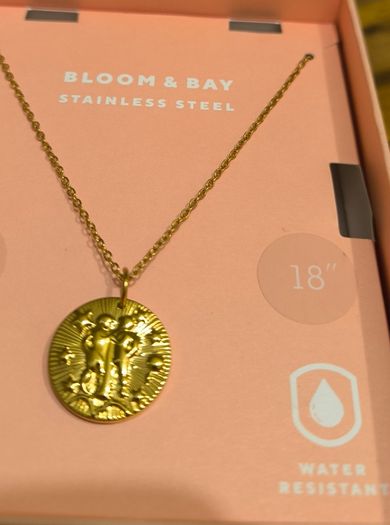 Embossed Zodiac Sign Necklace (Gemini) 100% Stainless Steel