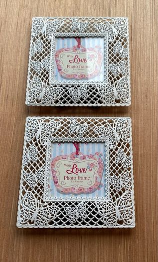 Small Metal Photo Frames (pair)