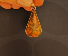 sterling silver pendant with natural stone