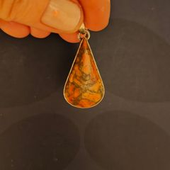 sterling silver pendant with natural stone