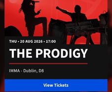 The prodigy and carl cox 2 x tickets(front standing)
