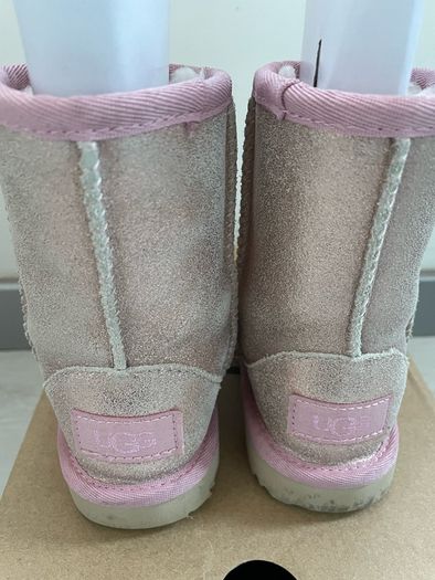 Girls Pink Metallic Classic Uggs - Excellent Condition