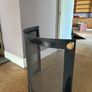 Contemporary black curved fire guard Image 3