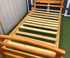 Lovely Sturdy Single Wooden Bed Frame - Can Deliver