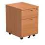 Light wooden effect desk and pedestal Image 5