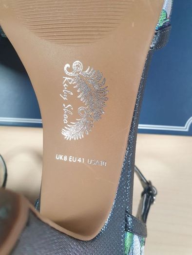 Ruby Shoo Eliza blue high heels Size UK 8 EU 41