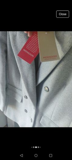 Bargain! Woman's Monsoon wool coat (New size UK 16) Bargain !