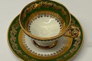 Vintage Giraud Limoges pedestal Cup &amp; Saucer PRICE DROP