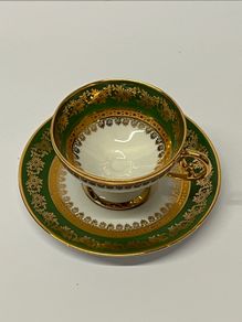 Vintage Giraud Limoges pedestal Cup & Saucer PRICE DROP