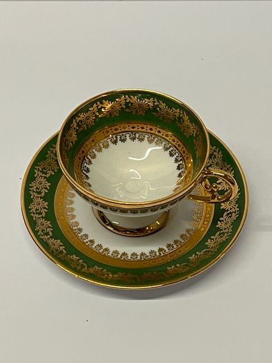 Vintage Giraud Limoges pedestal Cup & Saucer PRICE DROP