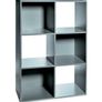 Grey Storage Shelf Unit+boxes Image 3