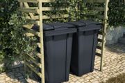 Double Bin Shed Green 140x80x150 cm Impregnated Pinewood