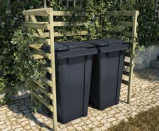 Double Bin Shed Green 140x80x150 cm Impregnated Pinewood