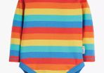 Frugi Baby GOTS Organic Cotton Rainbow Bodysuit, Multi