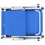 Folding Sun Loungers with Roof 2 pcs Aluminium&Textilene Blue Image 6
