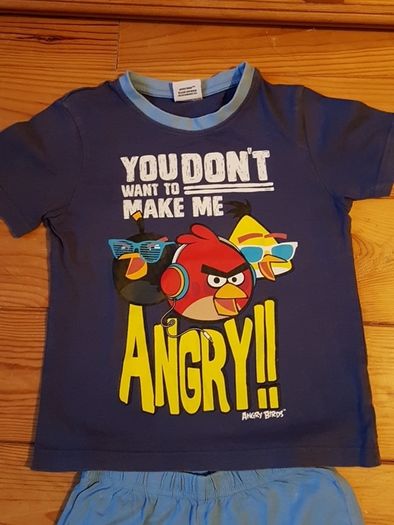 Age 5-6 Angry Birds Short Pyjamas