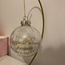 Memorial feathers Christmas glass bauble Image 5