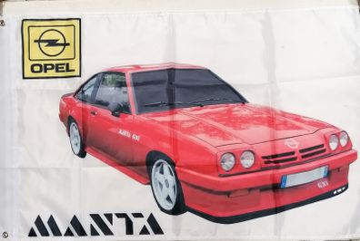 Red Opel Manta Flag 3ft x 2ft.