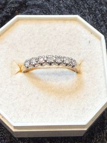 9ct gold diamond ring .33 carat weight size P free register post
