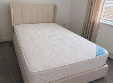 NEXT Double Ottoman Storage Bed + Orthopaedic Mattress