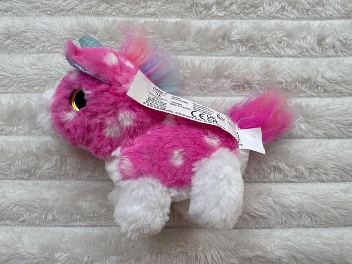 Little Live Pets Scruff-a-lots Cutie Cuts Series 2 Pink Unicorn Soft Plush approx. 11 cm. Used Please see photos