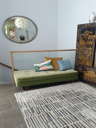 Footstools: green and grey see pics