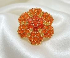 Silver D'joy 1.88 Ct Floral Opal Ring in 18K Yellow Gold Vermeil