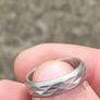 Mid Century Sterling Silver wedding Ring Image 7