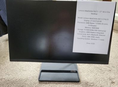 Lenovo IdeaCentre AIO 3 27 All-In-One Desktop PC