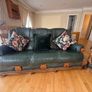 Green leather antique-style suite Image 3