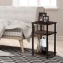 FREE EXPRESS SHIPPING Just 3-Tier Turn-N-Tube End Table, Side Table, Nightstand, Columbia Walnut/Black Image 5