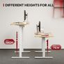 lectric Standing Desk ONE PIECE Height Adjustable Standing Desk With Memory Smart Panel Sit Stand Table With Hooks and Cupholder for Home Office (White Frame+ Maple Desktop) Image 7