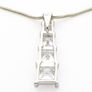Silver Cubic Zirconia Necklace Image 3