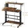 Standing Desk with Power Outlets & Strip Lights, Height Adjustable Image 9