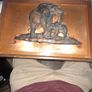 Beautiful large Old Adult Elephant and Calf, Cast with verdigris patina on copper sheet Image 2