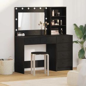 Dressing Table Black 78.5 x 41 x 135 cm Engineered wood