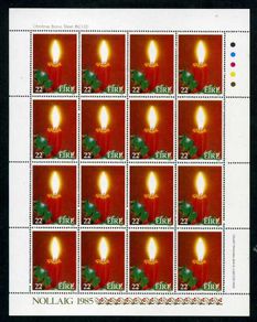 1985 Ireland Christmas Commemorative Stamp Sheetlet Mint Never Hinged (MNH)