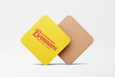 Brennans Bread Coaster - Square - Yellow