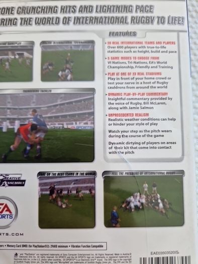 Rugby PlayStation2 Ps2 Games Original