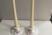 Reduced Wedgwood candle holders beautiful in meadow Sweet pattern