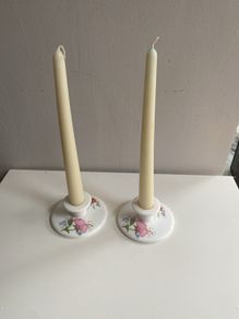 Reduced Wedgwood candle holders beautiful in meadow Sweet pattern