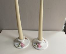 Reduced Wedgwood candle holders beautiful in meadow Sweet pattern