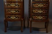 FLASH SALE ! Was 450 now 380 ! Nice Pair of Marquetry Inlay Bedside Lockers / Nightstands