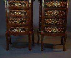 FLASH SALE ! Was 450 now 380 ! Nice Pair of Marquetry Inlay Bedside Lockers / Nightstands