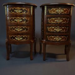 FLASH SALE ! Was 450 now 380 ! Nice Pair of Marquetry Inlay Bedside Lockers / Nightstands