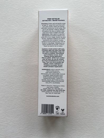 Iconic London prep set blur setting mist 120 ml