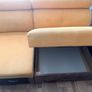 Corner Sofa Bed  Mustard Gold, Recently Cleaned, with Bedding Storage Box Image 8