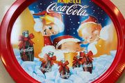 Coca Cola Christmas Metal Tray Rare